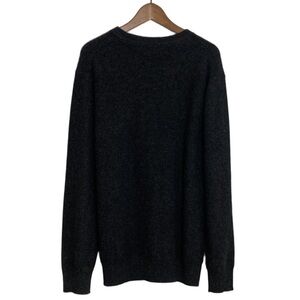 Isaac Mizrahi Cashmere Sweater Mens Large Dark Gray Two Ply Soft Crew Neck